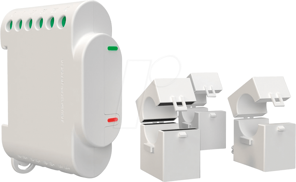 Shelly 3EM Wi-Fi (incl 3 bi directioneel metende clamps)