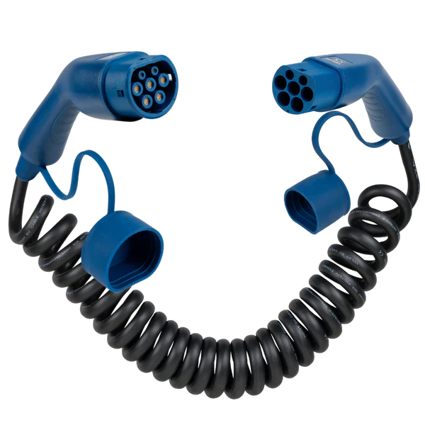 Voldt by ChargeTech Spiraal-laadkabel T2-T2 3x32A 8 meter