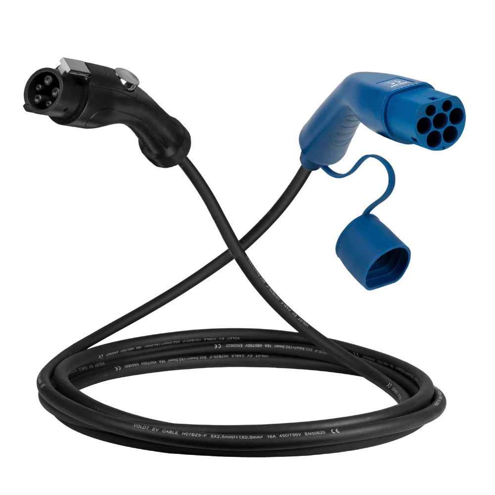Voldt by ChargeTech Laadkabel T1-T2 1x16A 4 meter