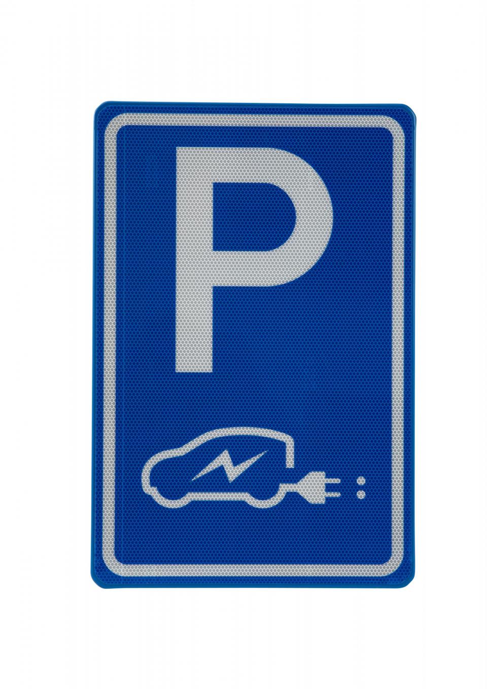 Verkeersbord op Paal "Laadpunt"